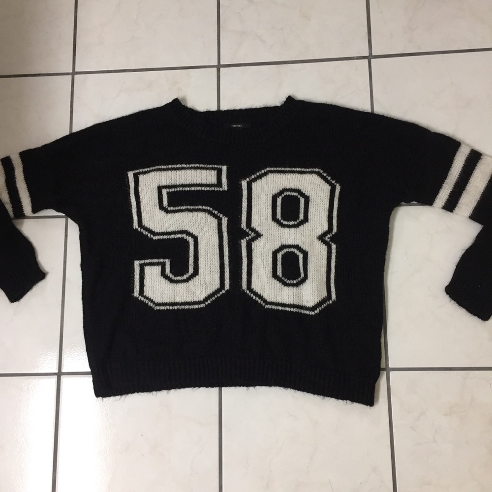 🚫 SOLD Forever 21 Women Varsity Wool Sweater Sz S